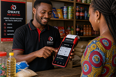 Agent OWAYE POS avec terminal de vente